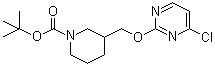 3-[[(4-氯-2-嘧啶基)氧基]甲基]-1-哌啶甲酸叔丁酯分子结构 (CAS 939986-48-8)