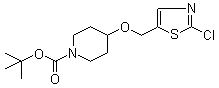 结构式 CAS# 939986-56-8, 4-[(2-氯-5-噻唑基)甲氧基]-1-哌啶甲酸叔丁酯