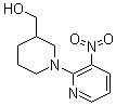 1-(3-硝基-2-吡啶基)-3-哌啶甲醇分子结构 (CAS 939986-67-1)