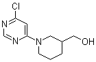 1-(6-氯-4-嘧啶基)-3-哌啶甲醇分子结构 (CAS 939986-74-0)