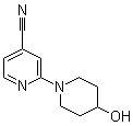 结构式 CAS# 939986-84-2, 2-(4-羟基-1-哌啶基)-4-氰基吡啶