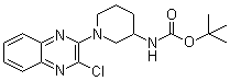 N-[1-(3-氯-2-喹喔啉基)-3-哌啶基]氨基甲酸叔丁酯分子结构 (CAS 939986-91-1)