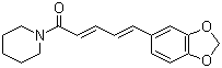 结构式 CAS# 94-62-2, 胡椒碱; (E,E)-1-[5-(1,3-苯并二氧戊环-5-基)-1-氧代-2,4-戊二烯基]-哌啶