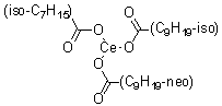 (异癸酸-O)(异辛酸-O)(新癸酸-O)铈分子结构 (CAS 94086-45-0)