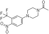 1-[4-[4-Nitro-3-(trifluoromethyl)phenyl]-1-piperazinyl]ethanone molecular structure (CAS 940860-26-4)