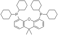 structure of CAS# 940934-47-4, 4,5-Bis(dicyclohexylphosphino)-9,9-dimethyl-9H-xanthene;1,1'-(9,9-Dimethyl-9H-xanthene-4,5-diyl)bis[1,1-dicyclohexylphosphine]