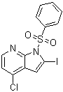 结构式 CAS# 940948-30-1, 4-氯-2-碘-1-(苯磺酰基)-1H-吡咯并[2,3-b]吡啶