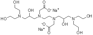 N,N'-1,2-Ethanediylbis[N-[3-[bis(2-hydroxyethyl)amino]-2-hydroxypropyl]glycine disodium salt molecular structure (CAS 94134-74-4)