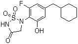 5-[4-(Cyclohexylmethyl)-2-fluoro-6-hydroxyphenyl]-1,2,5-thiadiazolidin-3-one 1,1-dioxide molecular structure (CAS 941607-78-9)