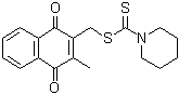 1-Piperidinecarbodithioic acid (1,4-dihydro-3-methyl-1,4-dioxo-2-naphthalenyl)methyl ester molecular structure (CAS 94164-88-2)