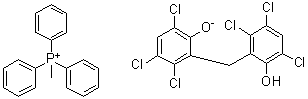Methyltriphenylphosphonium salt with 2,2'-methylenebis[3,4,6-trichlorophenol] (1:1) molecular structure (CAS 94201-81-7)