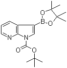 结构式 CAS# 942070-47-5, 1-叔丁氧羰基-7-氮杂吲哚-3-硼酸频哪醇酯