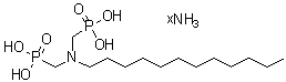 [(Dodecylimino)bis(methylene)]bisphosphonic acid ammonium salt molecular structure (CAS 94232-21-0)
