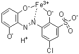 [5-Chloro-3-[(2,6-dihydroxyphenyl)azo]-2-hydroxybenzenesulfonato(3-)]iron molecular structure (CAS 94276-45-6)
