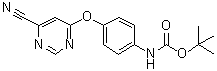 N-[4-[(6-Cyano-4-pyrimidinyl)oxy]phenyl]carbamic acid 1,1-dimethylethyl ester molecular structure (CAS 943313-34-6)