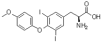 3,5-Diiodo-O-(4-methoxyphenyl)-L-tyrosine molecular structure (CAS 94345-95-6)