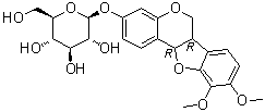 structure of CAS# 94367-42-7, 9-O-Methylnissolin 3-O-glucoside;(6aR,11aR)-9,10-Dimethoxypterocarpan 3-O-beta-D-glucoside