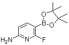 2-Amino-6-fluoropyridine-5-boronic acid pinacol ester molecular structure (CAS 944401-67-6)
