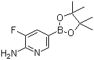 3-Fluoro-2-aminopyridine-5-boronic acid pinacol ester molecular structure (CAS 944401-75-6)