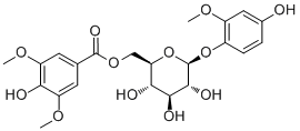 4'-Hydroxy-2'-methoxyphenol 1-O-beta-D-(6-O-syringyl) glucopyranoside molecular structure (CAS 945259-61-0)