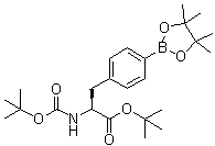 N-[(1,1-Dimethylethoxy)carbonyl]-4-(4,4,5,5-tetramethyl-1,3,2-dioxaborolan-2-yl)-L-phenylalanine 1,1-dimethylethyl ester molecular structure (CAS 945259-94-9)