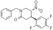 (4R,5R)-5-Nitro-1-(phenylmethyl)-4-(2,4,5-trifluorophenyl)-2-piperidinone molecular structure (CAS 945488-47-1)
