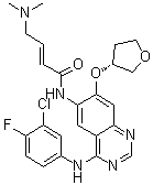 (2E)-N-[4-[(3-Chloro-4-fluorophenyl)amino]-7-[[(3R)-tetrahydro-3-furanyl]oxy]-6-quinazolinyl]-4-(dimethylamino)-2-butenamide molecular structure (CAS 945553-91-3)