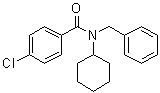 4-Chloro-N-cyclohexyl-N-(phenylmethyl)benzamide molecular structure (CAS 945714-67-0)