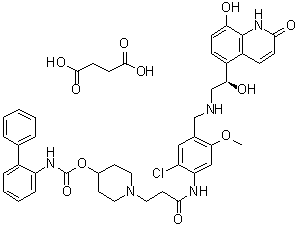 Batefenterol succinate molecular structure (CAS 945905-37-3)