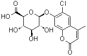 6-Chloro-4-methyl-2-oxo-2H-1-benzopyran-7-yl beta-D-glucopyranosiduronic acid molecular structure (CAS 947175-17-9)