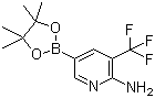 2-Amino-3-(trifluoromethyl)pyridine-5-boronic acid pinacol ester molecular structure (CAS 947249-01-6)