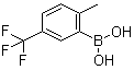 structure of CAS# 947533-96-2, [2-Methyl-5-(trifluoromethyl)phenyl]boronic acid