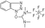structure of CAS# 94790-37-1, 2-(1H-Benzotriazole-1-yl)-1,1,3,3-tetramethyluronium hexafluorophosphate;o-Benzotriazol-1-yl-N,N,N',N'-tetramethyluronium hexafluorophosphate; o-Benzotriazol-1-yl-tetramethyluronium hexafluorophosphate; HBTU