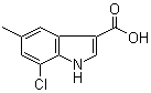 structure of CAS# 948581-64-4, 7-Chloro-5-methyl-1H-indole-3-carboxylic acid
