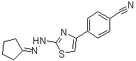 structure of CAS# 949912-58-7, Remodelin;4-[2-(2-Cyclopentylidenehydrazinyl)-4-thiazolyl]benzonitrile