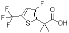 3-Fluoro-alpha,alpha-dimethyl-5-(trifluoromethyl)-2-thiopheneacetic acid molecular structure (CAS 950604-93-0)