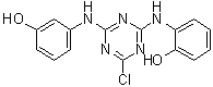 2-[[4-Chloro-6-[(3-hydroxyphenyl)amino]-1,3,5-triazin-2-yl]amino]phenol molecular structure (CAS 950861-69-5)