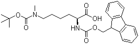 N'-[(1,1-Dimethylethoxy)carbonyl]-N-[(9H-fluoren-9-ylmethoxy)carbonyl]-N'-methyl-L-lysine molecular structure (CAS 951695-85-5)