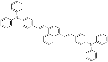 结构式 CAS# 952065-58-6, 4,4'-[1,4-萘二基二-(1E)-2,1-乙烯基]双[N,N-二苯基苯胺]