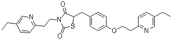 5-[4-[2-(5-Ethylpyridin-2-yl)ethoxy]benzyl]-3-[2-(5-ethylpyridin-2-yl)ethyl]thiazolidine-2,4-dione molecular structure (CAS 952188-00-0)