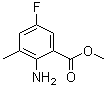 Methyl 2-amino-5-fluoro-3-methylbenzoate molecular structure (CAS 952479-98-0)