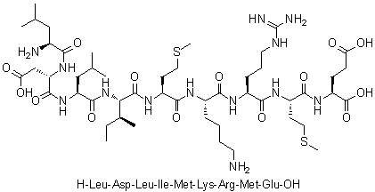L-Leucyl-L-alpha-aspartyl-L-leucyl-L-isoleucyl-L-methionyl-L-lysyl-L-arginyl-L-methionyl-L-glutamic acid molecular structure (CAS 953762-01-1)