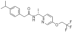 4-(1-Methylethyl)-N-[(1R)-1-[5-(2,2,2-trifluoroethoxy)-2-pyridinyl]ethyl]benzeneacetamide molecular structure (CAS 953778-58-0)