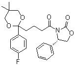 (4S)-3-[4-[2-(4-Fluorophenyl)-5,5-dimethyl-1,3-dioxan-2-yl]-1-oxobutyl]-4-phenyl-2-oxazolidinone molecular structure (CAS 953805-20-4)