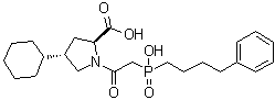 structure of CAS# 95399-71-6, Fosinoprilic acid;Fosfenopril; Fosinoprilat; SQ 27519