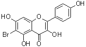 6-Bromo-3,5,7-trihydroxy-2-(4-hydroxyphenyl)-4H-1-benzopyran-4-one molecular structure (CAS 95412-45-6)