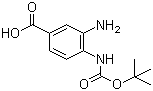 structure of CAS# 954238-52-9, 3-Amino-4-[[(tert-butoxyl)carbonyl]amino]benzoic acid