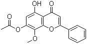 5-羟基-7-乙酰氧基-8-甲氧基黄酮分子结构 (CAS 95480-80-1)