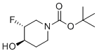 (3R,4R)-tert-Butyl 3-fluoro-4-hydroxypiperidine-1-carboxylate molecular structure (CAS 955029-44-4)
