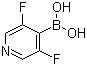 结构式 CAS# 956003-87-5, 3,5-二氟吡啶-4-硼酸